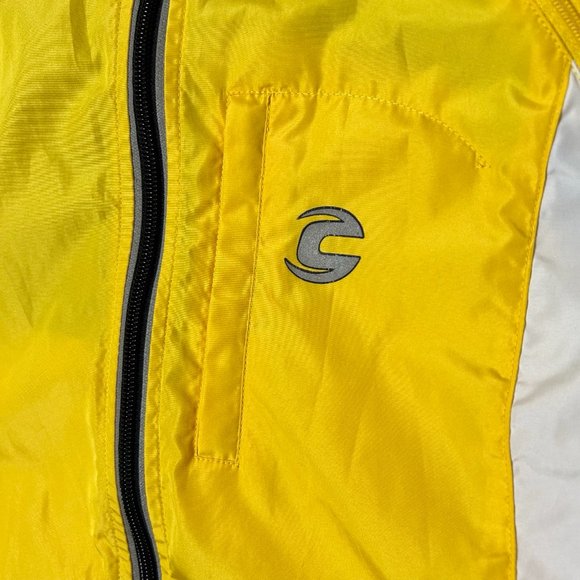 Cannondale Yellow White Cycling Biking Windbreaker Jacket Size Small - Picture 2 of 9